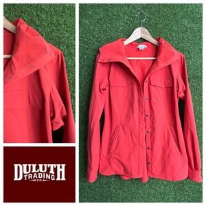 Duluth Trading Co. Flexpedition Jacket Red‎ Weather Resistant Hooded Size XS